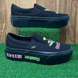VANS AWAKEN DESIRE GLOW IN DARK Stackform Platform Low Top Black Women's SZ 6.5